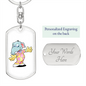 Elephant - Luxury Dog Tag Keychain