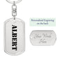 Albert - Luxury Dog Tag Keychain
