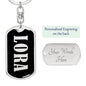 Lora v02 - Luxury Dog Tag Keychain