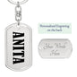 Anita v01 - Luxury Dog Tag Keychain