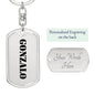 Gonzalo - Luxury Dog Tag Keychain