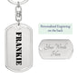 Frankie - Luxury Dog Tag Keychain