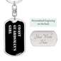 Coast Guardsman's Girl v2 - Luxury Dog Tag Keychain