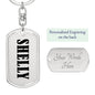 Shelly v01 - Luxury Dog Tag Keychain