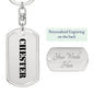 Chester - Luxury Dog Tag Keychain