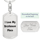 Love My Bristlenose Pleco - Luxury Dog Tag Keychain