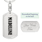 Madeline v01 - Luxury Dog Tag Keychain