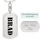Brad - Luxury Dog Tag Keychain