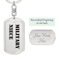 Military Niece - Luxury Dog Tag Keychain