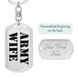 Army Wife - Luxury Dog Tag Keychain