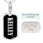 Kelley v02 - Luxury Dog Tag Keychain