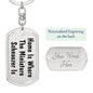 Miniature Schnauzer's Home - Luxury Dog Tag Keychain