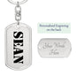 Sean - Luxury Dog Tag Keychain