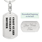 Coast Guard Veteran's Mother - Luxury Dog Tag Keychain