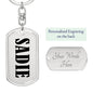 Sadie v01 - Luxury Dog Tag Keychain