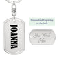 Joanna v01 - Luxury Dog Tag Keychain