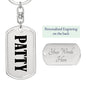 Patty v01 - Luxury Dog Tag Keychain