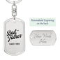 Best Father Since 1965 - Luxury Dog Tag Keychain