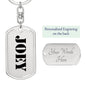 Joey - Luxury Dog Tag Keychain