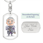Knight 06 - Luxury Dog Tag Keychain