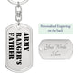 Army Ranger's Father - Luxury Dog Tag Keychain