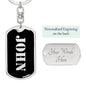 John v3 - Luxury Dog Tag Keychain