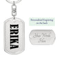 Erika v01 - Luxury Dog Tag Keychain
