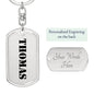 Thomas - Luxury Dog Tag Keychain
