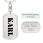 Karl - Luxury Dog Tag Keychain