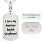 Love My American English Coonhound v4 - Luxury Dog Tag Keychain