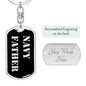 Navy Father v2 - Luxury Dog Tag Keychain