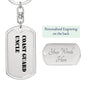 Coast Guard Uncle - Luxury Dog Tag Keychain