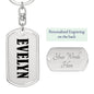 Evelyn v01 - Luxury Dog Tag Keychain