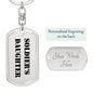 Soldier's Daughter - Luxury Dog Tag Keychain