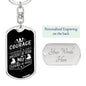 Courage - Luxury Dog Tag Keychain