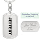 Jeffery - Luxury Dog Tag Keychain