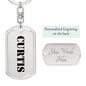 Curtis - Luxury Dog Tag Keychain