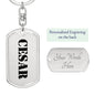 Cesar - Luxury Dog Tag Keychain