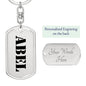 Abel - Luxury Dog Tag Keychain