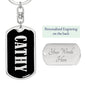Cathy v02 - Luxury Dog Tag Keychain