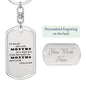 A Single Kiss v2 - Luxury Dog Tag Keychain