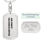 Air Force Granddaughter - Luxury Dog Tag Keychain