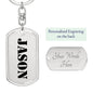 Jason - Luxury Dog Tag Keychain