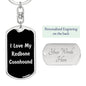 Love My Redbone Coonhound v5 - Luxury Dog Tag Keychain