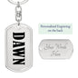 Dawn v01 - Luxury Dog Tag Keychain