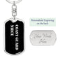 Coast Guard Niece v2 - Luxury Dog Tag Keychain