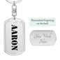 Aaron - Luxury Dog Tag Keychain