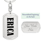 Erica v01 - Luxury Dog Tag Keychain