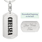 Chelsea v01 - Luxury Dog Tag Keychain