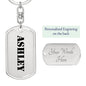 Ashley - Luxury Dog Tag Keychain